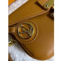 Louis Vuitton LV Women Swing Brown Calfskin Leather Monogram Canvas S Lock (3)