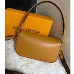 Louis Vuitton LV Women Swing Brown Calfskin Leather Monogram Canvas S Lock - Image 4