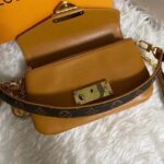 Louis Vuitton LV Women Swing Brown Calfskin Leather Monogram Canvas S Lock - Image 3