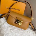 Louis Vuitton LV Women Swing Brown Calfskin Leather Monogram Canvas S Lock - Image 2