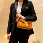 Louis Vuitton LV Women Swing Brown Calfskin Leather Monogram Canvas S Lock - Image 14