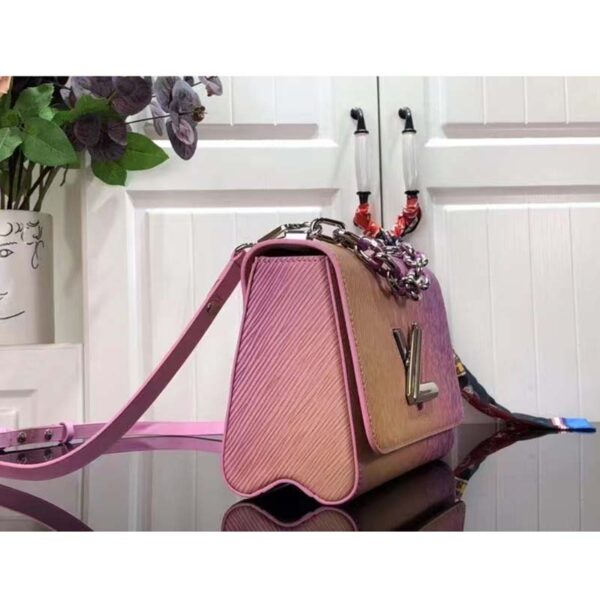 Louis Vuitton LV Women Twist MM Handbag Pink Epi Grained Cowhide Leather (11)