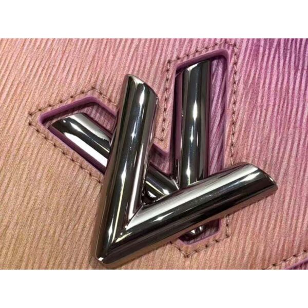 Louis Vuitton LV Women Twist MM Handbag Pink Epi Grained Cowhide Leather (9)