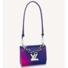 Louis Vuitton LV Women Twist PM Handbag Blue Epi Grained Cowhide Leather