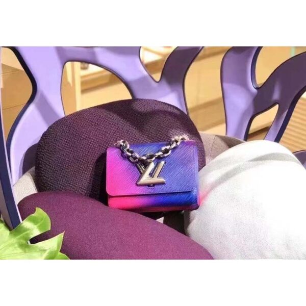 Louis Vuitton LV Women Twist PM Handbag Blue Epi Grained Cowhide Leather (2)