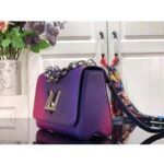 Louis Vuitton LV Women Twist PM Handbag Blue Epi Grained Cowhide Leather - Image 4