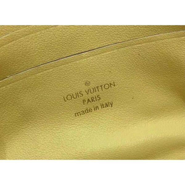 Louis Vuitton LV Women Wallet On Strap Banane Yellow Monogram Embroidered Leather (4)