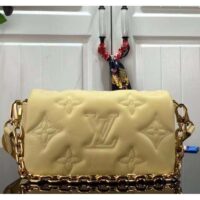 Louis Vuitton LV Women Wallet On Strap Banane Yellow Monogram Embroidered Leather (1)