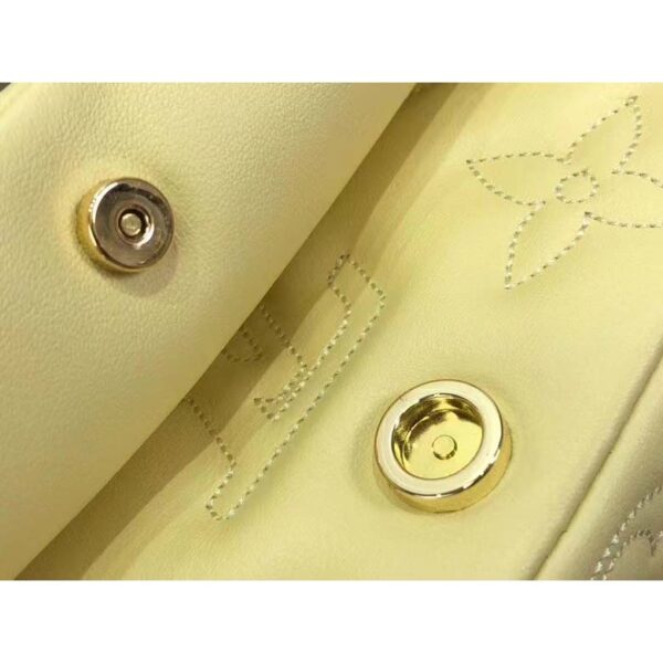 Louis Vuitton LV Women Wallet On Strap Banane Yellow Monogram Embroidered Leather (7)