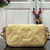 Louis Vuitton LV Women Wallet On Strap Banane Yellow Monogram Embroidered Leather (1)