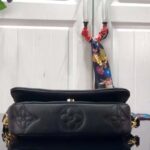 Louis Vuitton LV Women Wallet On Strap Black Monogram Embroidered Leather - immagine 4