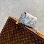 Louis Vuitton LV Women Wallet On Strap Bubblegram Blue Monogram Embroidered Quilted Calf - Image 7