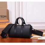 Louis Vuitton Unisex Keepall XS Black Aerogram Cowhide Leather Double Zipped Closure – Image 3