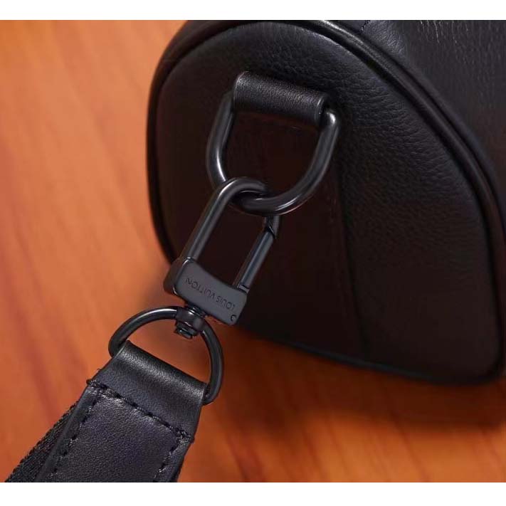 Louis Vuitton Black Aerogram Leather Keepall XS Bag - Yoogi's Closet