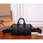 Louis Vuitton Unisex Keepall XS Black Aerogram Cowhide Leather Double Zipped Closure – Image 2