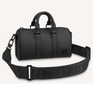 Louis Vuitton Unisex Keepall XS Black Aerogram Cowhide Leather Double Zipped Closure