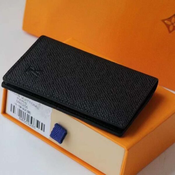 Louis Vuitton Unisex LV Pocket Organizer Black Taurillon Leather Cowhide Leather (1)