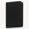 Louis Vuitton Unisex LV Pocket Organizer Black Taurillon Leather Cowhide Leather