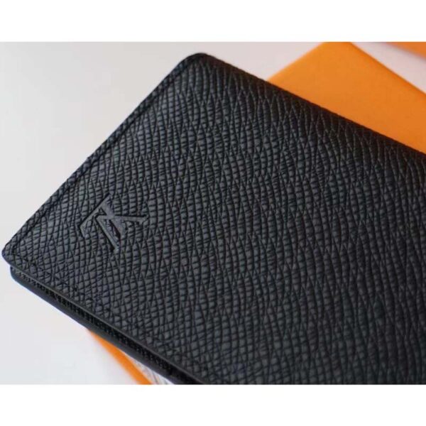 Louis Vuitton Unisex LV Pocket Organizer Black Taurillon Leather Cowhide Leather (8)