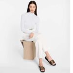 Louis Vuitton Unisex Lock It Flat Mule Brown Patent Monogram Canvas Leather Outsole - Imagen 7