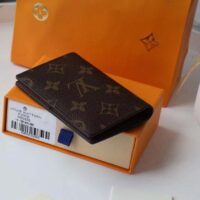 Louis Vuitton Women LV Pocket Organizer Monogram Coated Canvas Calf Leather (8)