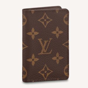 Louis Vuitton Women LV Pocket Organizer Monogram Coated Canvas Calf Leather