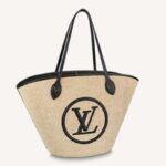 Louis Vuitton Women Saint Jacques Black Synthetic Knitted Raffia Cowhide Leather