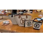 Louis Vuitton Women Saint Jacques Caramel Brown Synthetic Knitted Raffia Cowhide Leather - Image 13