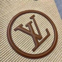 Louis Vuitton Women Saint Jacques Caramel Brown Synthetic Knitted Raffia Cowhide Leather