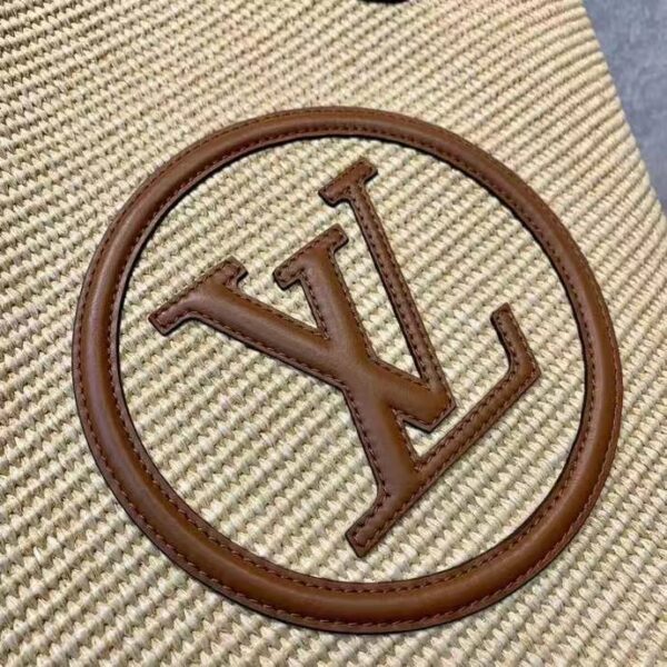 Louis Vuitton Women Saint Jacques Caramel Brown Synthetic Knitted Raffia Cowhide Leather (7)