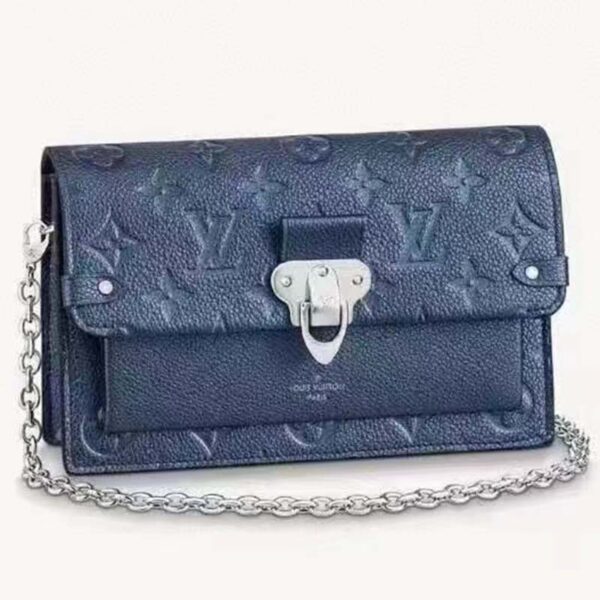 Louis Vuitton Women Vavin BB Blue Embossed Supple Grained Cowhide Leather