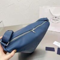 Prada Men Leather Prada Triangle Bag-Navy (1)