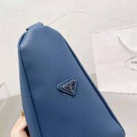 Prada Men Leather Prada Triangle Bag-Navy (1)