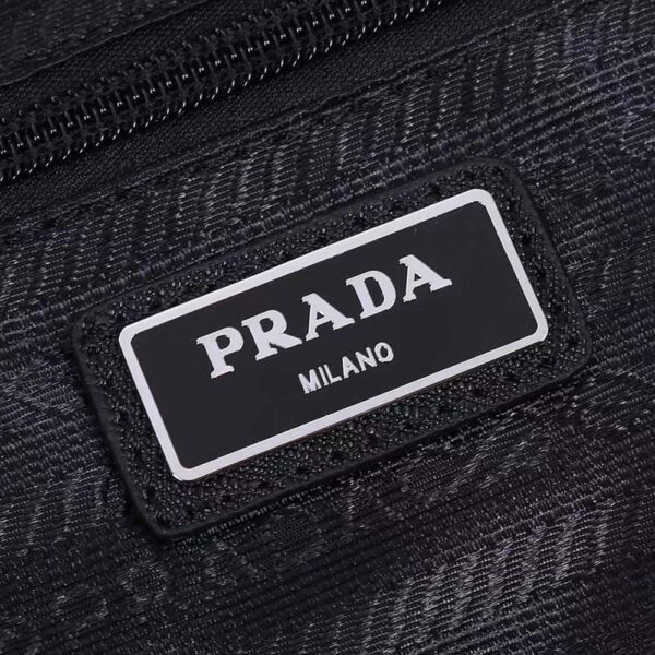 Prada Unisex Re-Nylon Saffiano Leather Handles Duffle Black Bag (10)