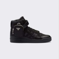 Prada Women Adidas for Prada Re-Nylon Forum High-Top Sneakers-Black (1)