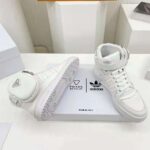 Prada Women Adidas for Prada Re-Nylon Forum High-Top Sneakers-White - Image 6