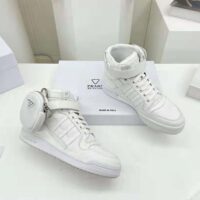 Prada Women Adidas for Prada Re-Nylon Forum High-Top Sneakers-White (1)