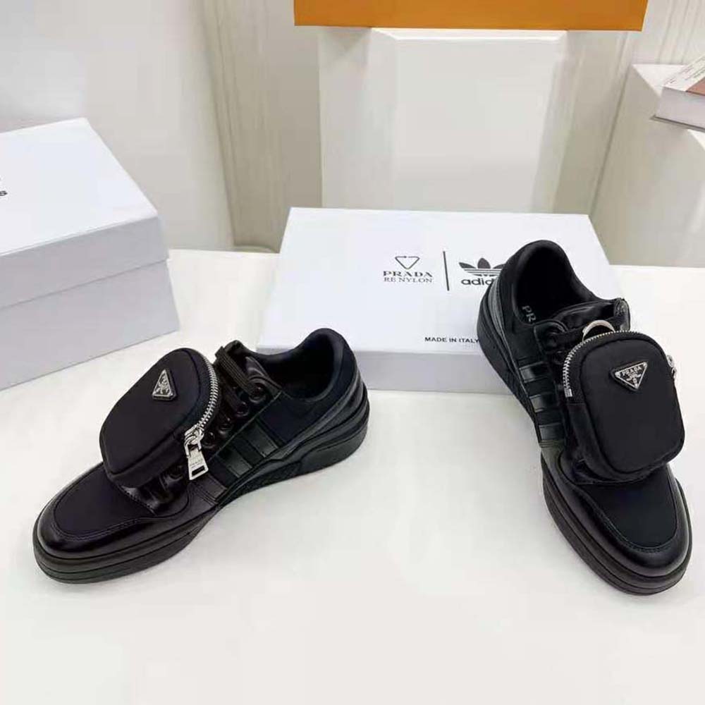 Prada Women Adidas for Prada Re-Nylon Forum Sneakers-Black