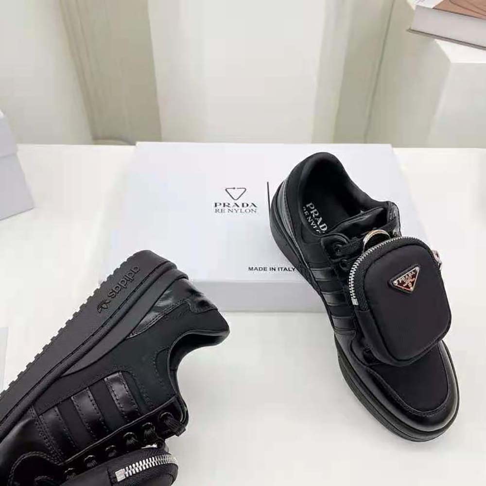 Prada Women Adidas for Prada Re-Nylon Forum Sneakers-Black