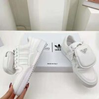 Prada Women Adidas for Prada Re-Nylon Forum Sneakers-White (1)