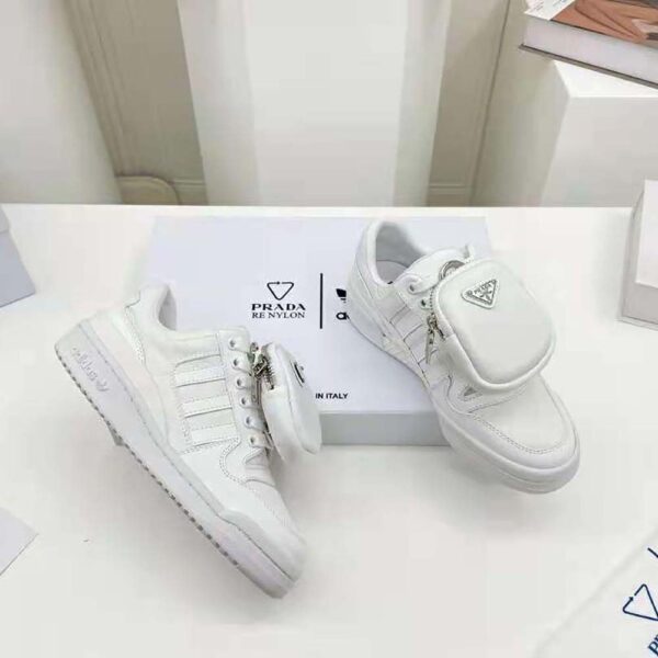 Prada Women Adidas for Prada Re-Nylon Forum Sneakers-White (7)