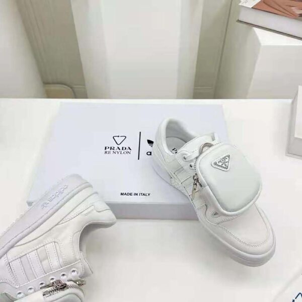 Prada Women Adidas for Prada Re-Nylon Forum Sneakers-White (8)