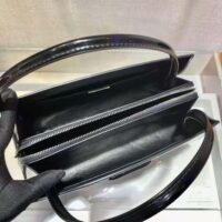 Prada Women Brushed Leather Handbag-black (1)