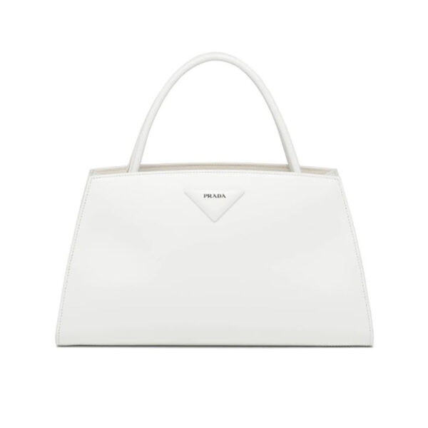 Prada Women Brushed Leather Handbag-white (1)