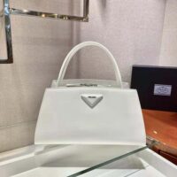 Prada Women Brushed Leather Handbag-white (1)