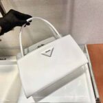 Prada Women Brushed Leather Handbag-White - Imagen 5
