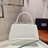 Prada Women Brushed Leather Handbag-white (1)