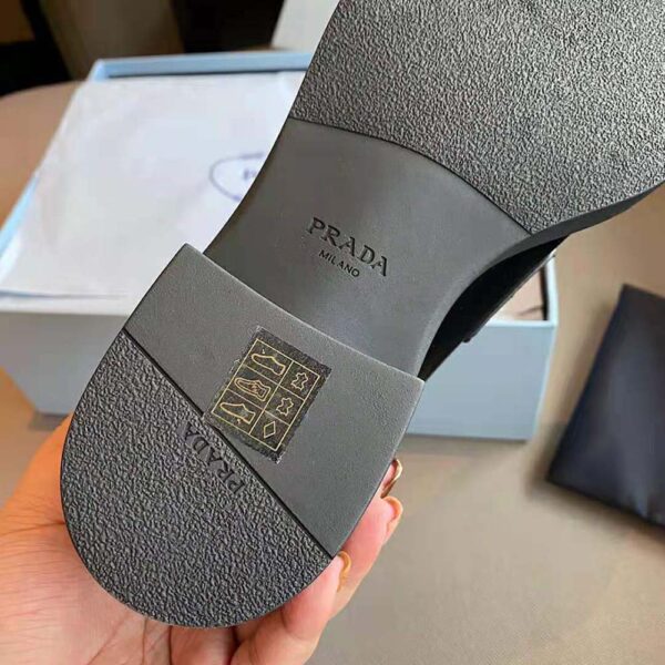 Prada Women Brushed Leather Loafers-Black (9)