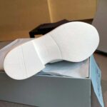 Prada Women Brushed Leather Loafers-White - Image 10