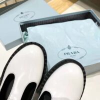 Prada Women Brushed-Leather Mary Jane T-Strap Shoes-White (1)